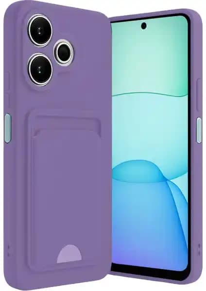 Xiaomi Redmi 13 4G Uyumlu Silikon Kılıf Kartlıklı ve Düşmelere Karşı Koruma Özellikleriyle