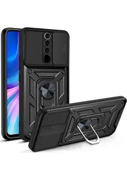Xiaomi Redmi 9 için dayanıklı ve şık sürgülü kamera korumalı kılıf seçeneği