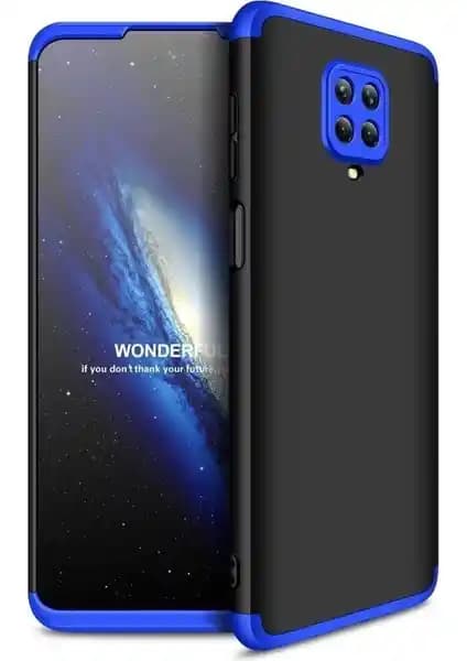 Xiaomi Redmi Note 9 Pro için 3 Parçalı 360 Derece Koruma Kılıfı Güçlü ve Şık Tasarım