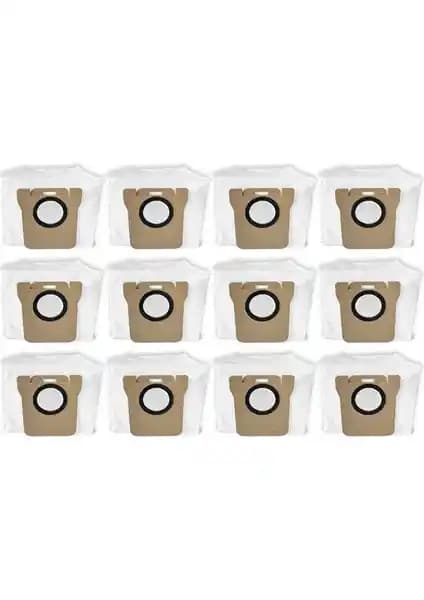 Xiaomi Robot Süpürge X10 Plus İçin Yedek Toz Torbası Seti 12 Adet Uzun Ömürlü ve Yüksek Kalite