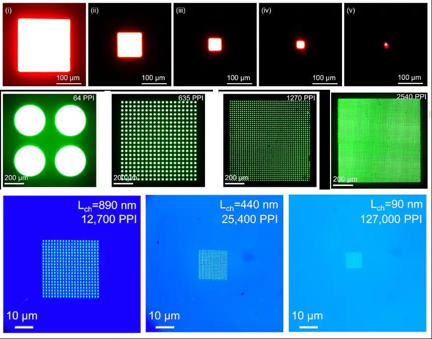90nm Nano-PeLED Teknolojisi ile 127.000 PPI Çözünürlüklü LED Ekranlar