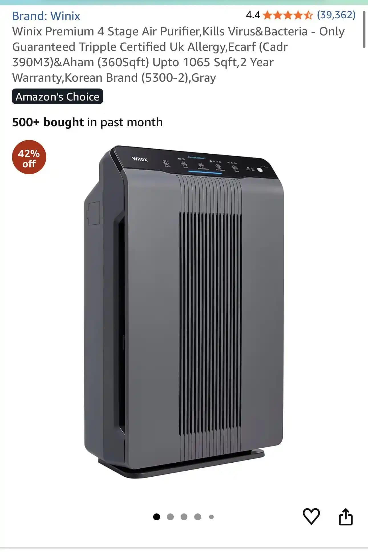 Hindistan'da Winix Hava Temizleyici Modellerinin Özellikleri ve Değerlendirmesi