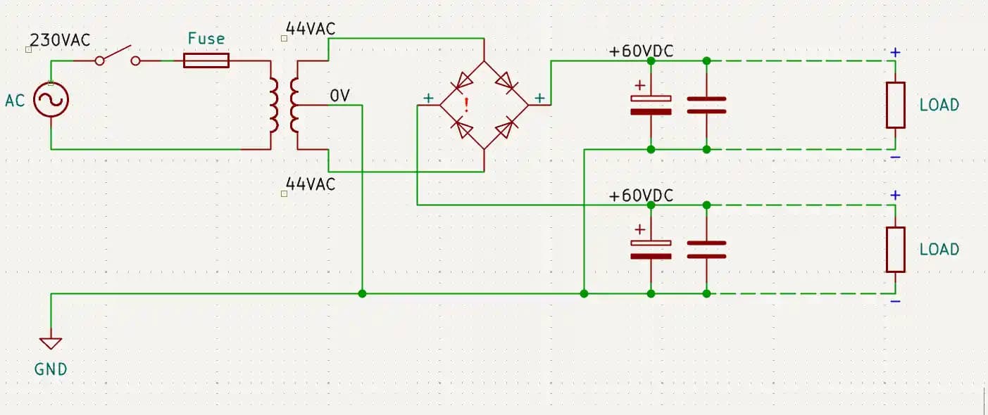 Merkezi Uçlu Transformatörlerde Diyot Köprüsü Modifikasyonu ile Çift Pozitif Gerilim Kaynağı Tasarımı