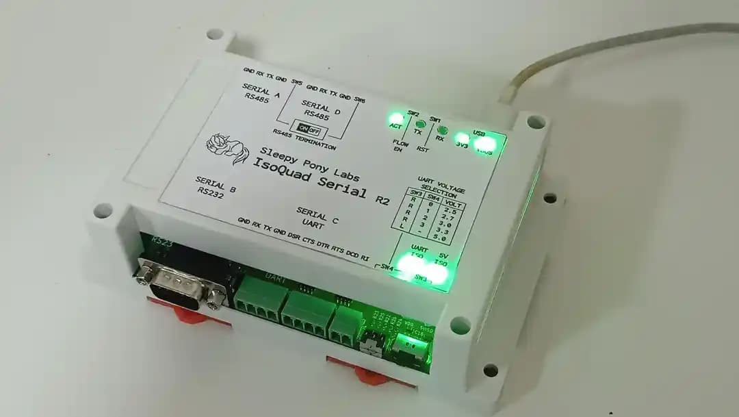 Quad İzole Seri Adaptör Revizyon 2: Dört Kanallı USB-Seri İzolasyon Kartı Tasarımı ve Özellikleri