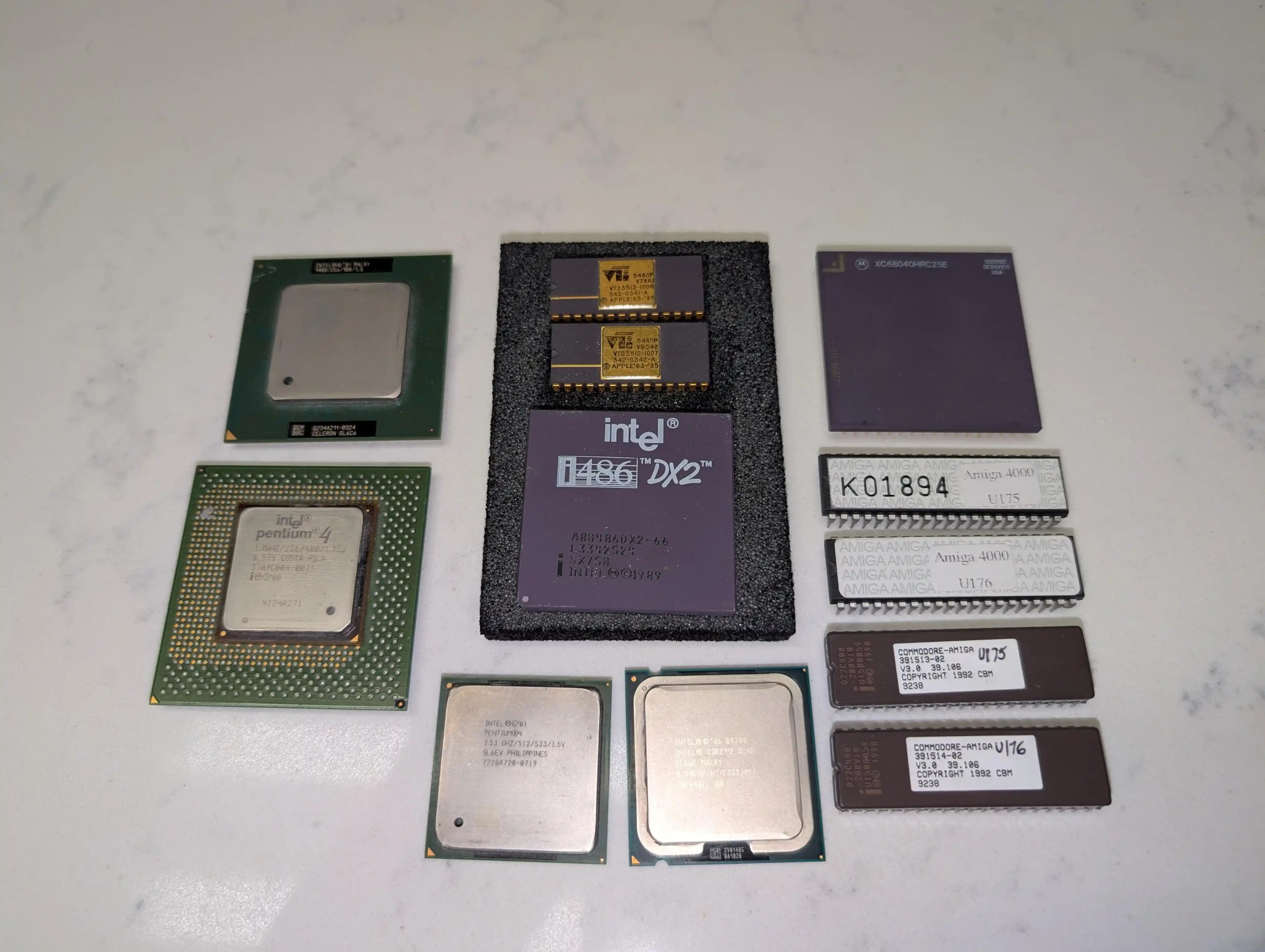 Vintage Entegre Devreler ve Erken Mikroişlemciler: 80486DX2, Motorola 68040 ve Pentium 4 İncelemesi
