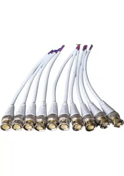 Ayfekam 100 Adet Beyaz Kalın Kesit Kablolu Bnc Konnektörleri Güvenilir Bağlantı Çözümü