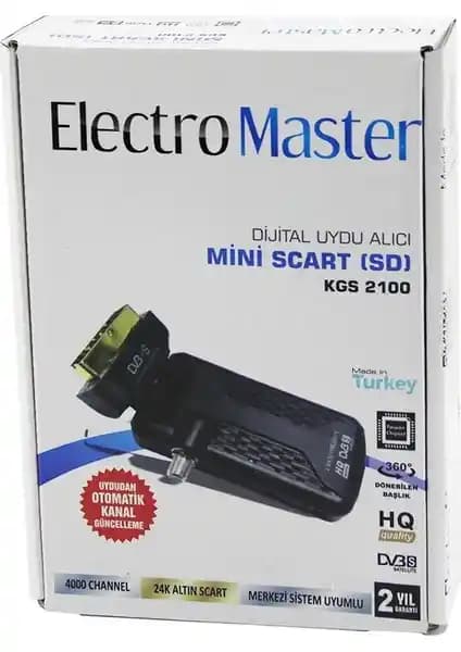ElectroMaster Mini Scart SD Dijital Uydu Alıcısı KGS-2100 ile yüksek kaliteli yayın deneyimi