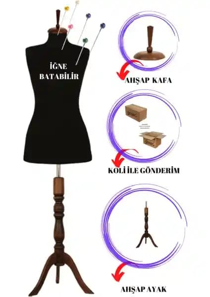 İstanbul 38 Beden Terzi Mankeni Profesyonel Kullanım İçin Dayanıklı ve Ayarlanabilir