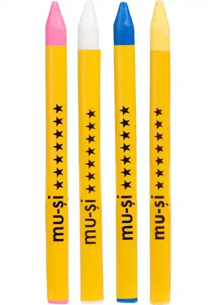 Karaca Makine Buhar ile Uçan Çizgi Kalemi Renkli 4'lü Set Tekstil ve Tasarım İçin