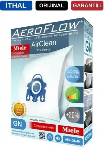 Miele Classic C1 Powerline Uyumlu GN Toz Torbası Dörtlü Paket Temizlik Performansı