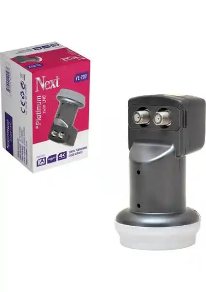 Next LNB İkili Platinum 0.1dB 3D 4K Uydu Alıcısı Yüksek Performans ve Güvenilirlik