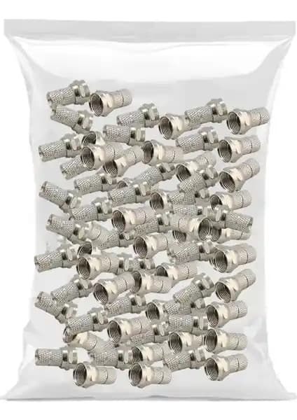 Polaxtor RG59 Dar F Konnektör 100 Adet Profesyonel Güçlü ve Güvenilir Bağlantı Çözümü