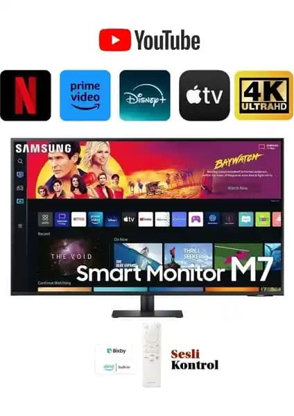 Samsung 43 İnç Akıllı Monitör 4K Ultra HD ve Gelişmiş Bağlantı Özellikleriyle