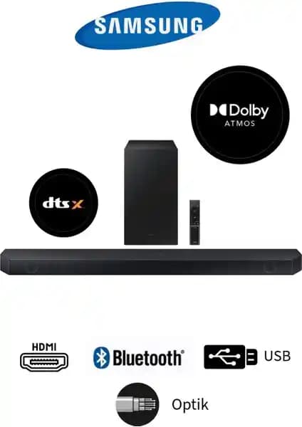 Samsung Q-Series 3.1.2 Kanal Dolby Atmos Soundbar ile Ev Sinema Deneyiminizi Geliştirin