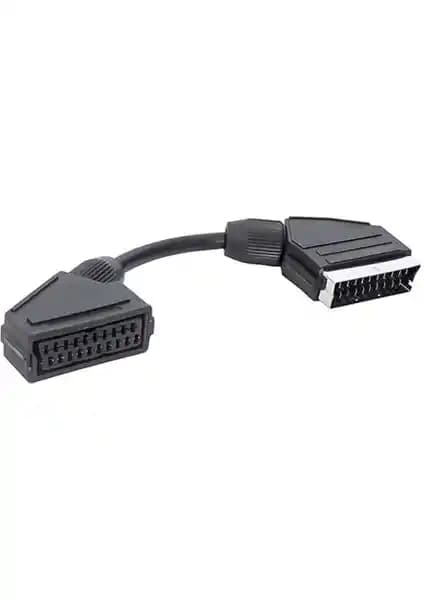 Scart Erkek-Dişi Ara Kablo: 20 cm Kısa ve Güvenilir AV Bağlantı Çözümü