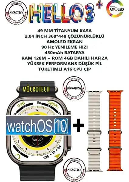 AGM HK10 Pro Max ve T-Max Hello Watch 3+ Plus Akıllı Saat Karşılaştırması 2