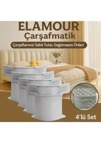 Elamour Çarşafmatik Çarşaf Düzenleyici Sabitleyici ile Yatak Düzeninizi Koruyun
