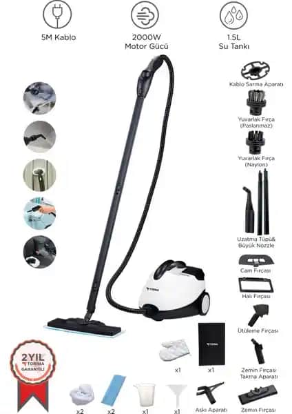 Torima CB-08C Çok Fonksiyonlu Buharlı Temizleyici: Güçlü ve Çevre Dostu Temizlik Çözümü