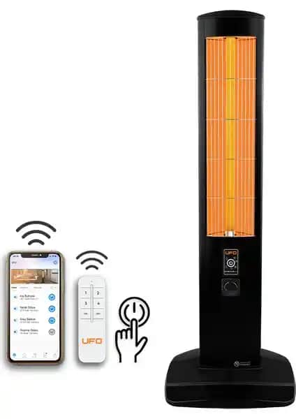 UFO Erciyus Smart 2300 W Mobil Uyumlu Kule Tipi Isıtıcı ile Konfor ve Güvenlik Sağlayın