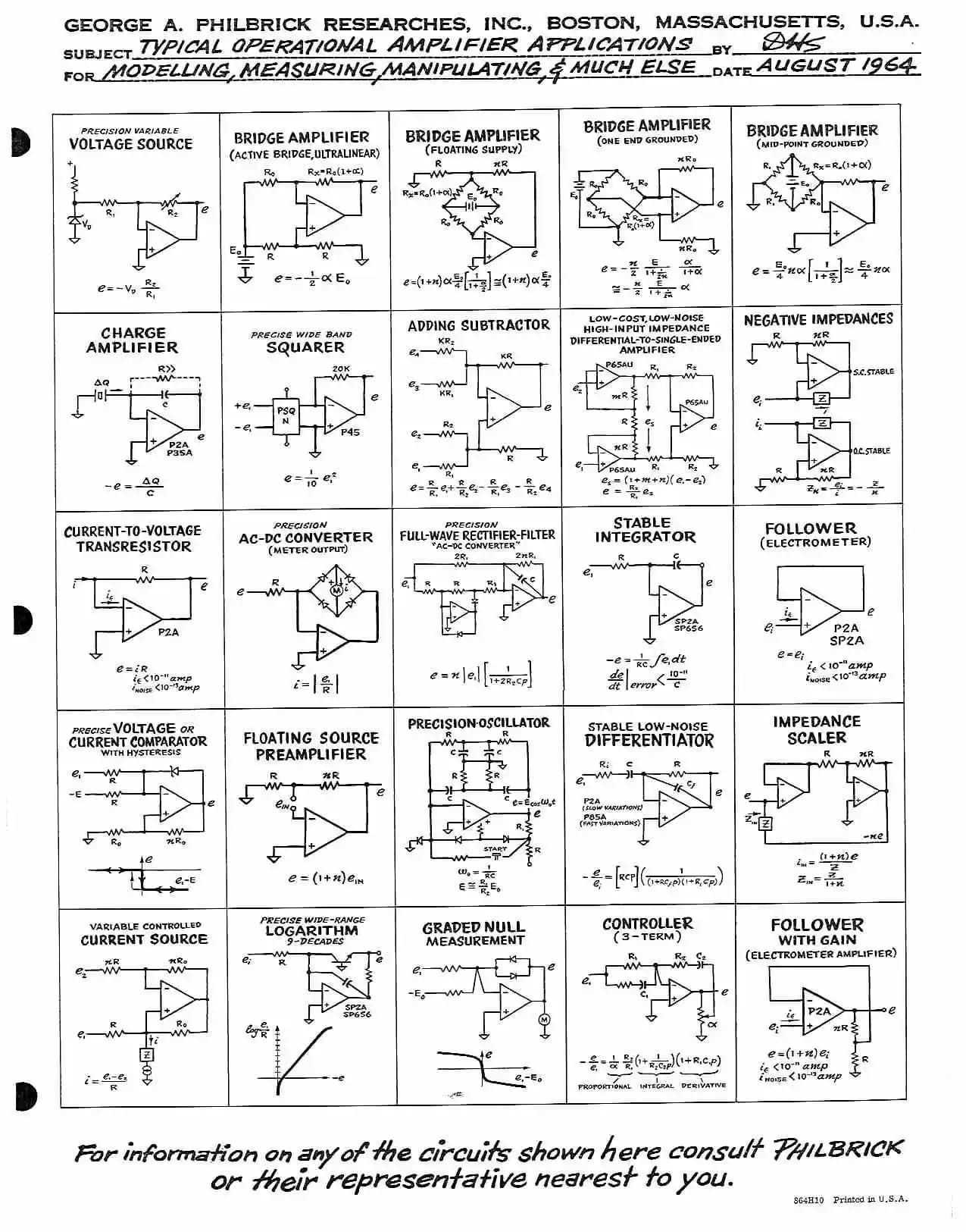 George Philbrick ve İlk Operasyonel Amplifikatörlerin Tarihi ve Teknik Özellikleri