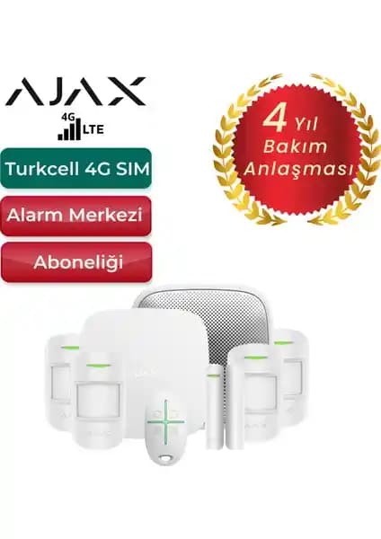 Ajax 4G Sim Kartlı Alarm Seti: Kablosuz ve Yüksek Teknolojili Güvenlik Çözümü