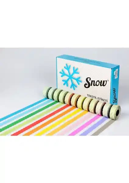Snow Meto Etiket 1500 Lük No:4 Mavi Tekstil Ürünleri İçin Dayanıklı ve Uyumlu Etiket