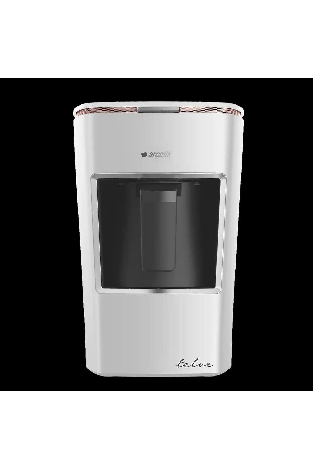Arçelik K 3300 Mini Telve Türk Kahve Makinesi Beyaz Gold Çizgili, 3 Fincan Kapasiteli
