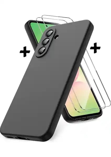 M.TK Moveteck Samsung Galaxy A26 Uyumlu Mat Silikon Kılıf ve 9H Ekran Koruyucu Seti