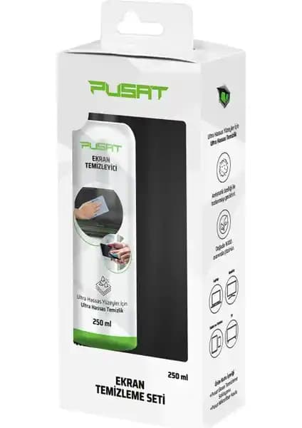 Pusat Ekran Temizleme Seti 250 ml Beyaz: Hassas Ekranlar İçin Ultra Temizlik Çözümü