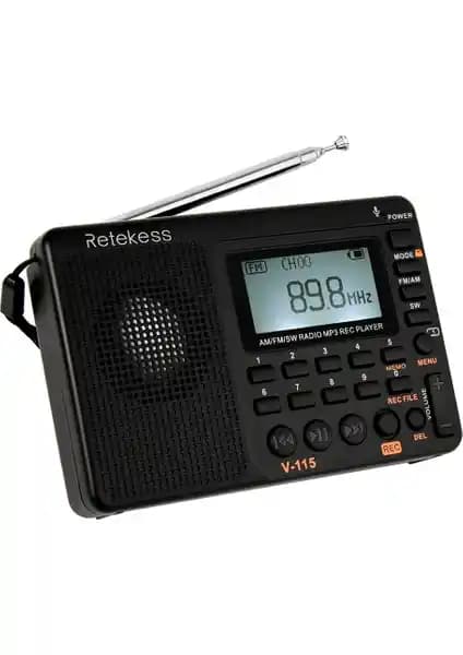 Retekess V-115 FM/AM Radyo: Şarjlı, Taşınabilir ve Fonksiyonel Uyku Zamanlayıcısı