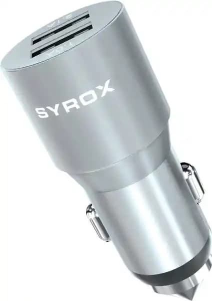 Syrox Çift USB Araç Şarj Cihazı Hızlı Şarj ve Güvenli Kullanım Özellikleri