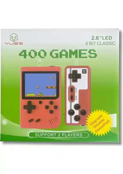Yues Retro El Atarisi 400 Oyunlu Nostalji Konsolu, 2 Kişilik ve Televizyona Bağlanabilir