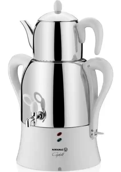 Korkmaz A341-13 Vanilya Çaykolik ve Korkmaz Çayşef InoxSatin Semaver Karşılaştırması