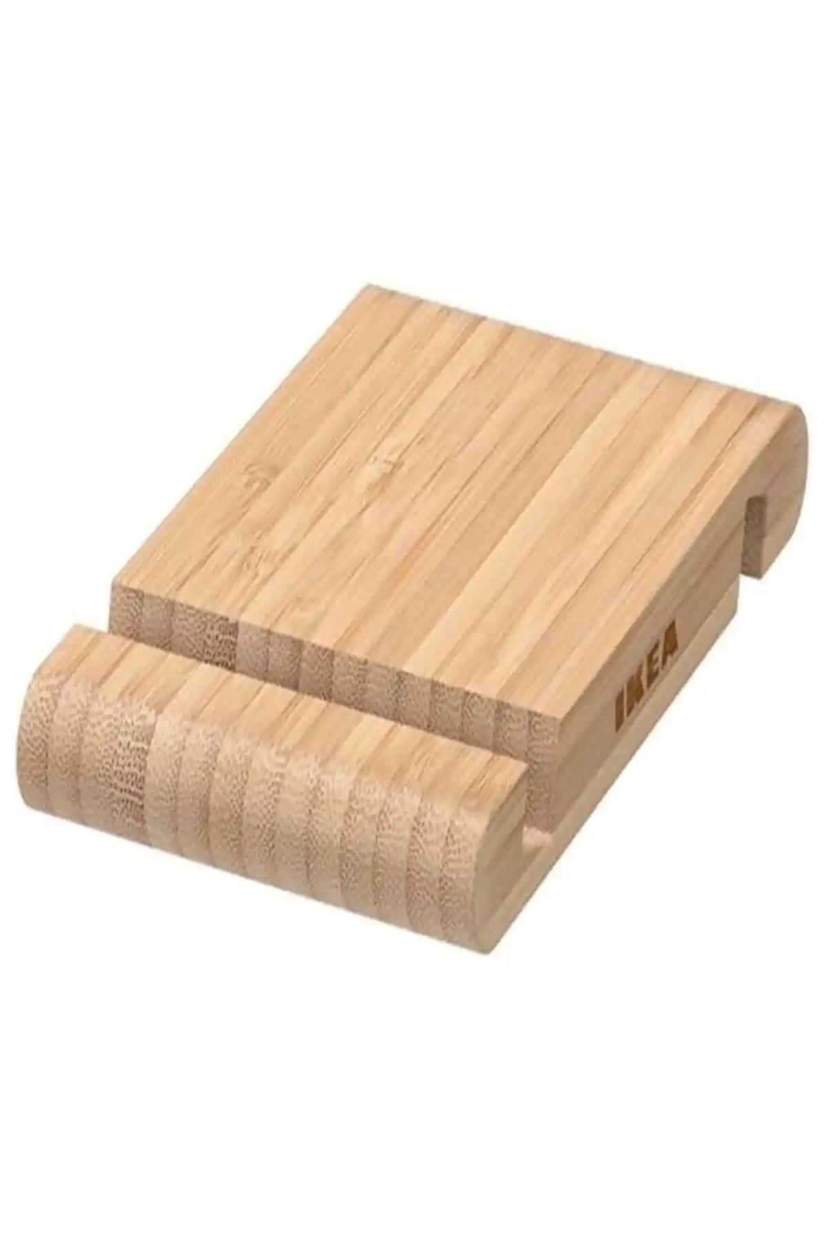 IKEA Bambu Bergenes Ahşap Cep Telefonu ve Tablet Tutucu Stand: Şık ve Dayanıklı Tasarım
