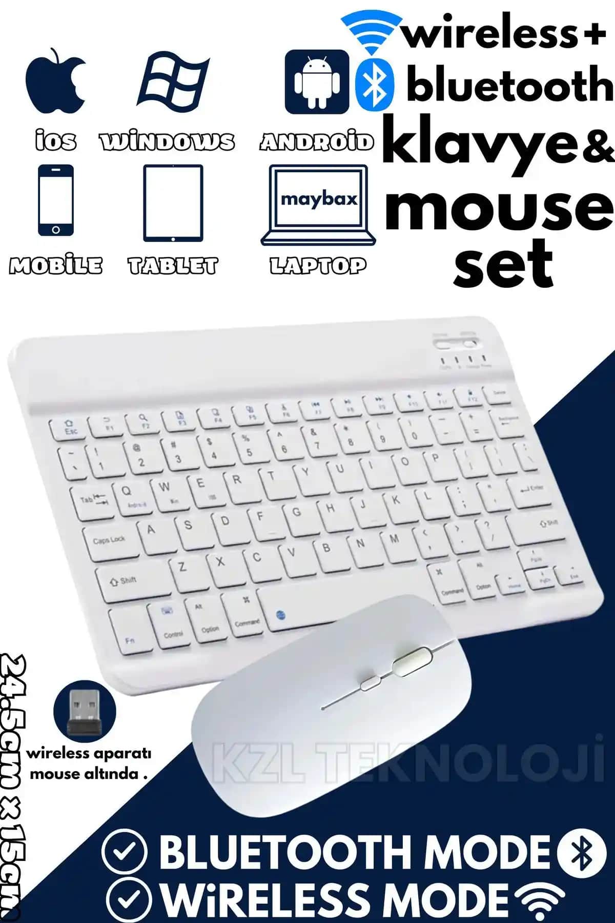 Lussoaksesuar Kingboss K-03 Mini Kablosuz Klavye ve Mouse Seti İnceleme ve Özellikleri