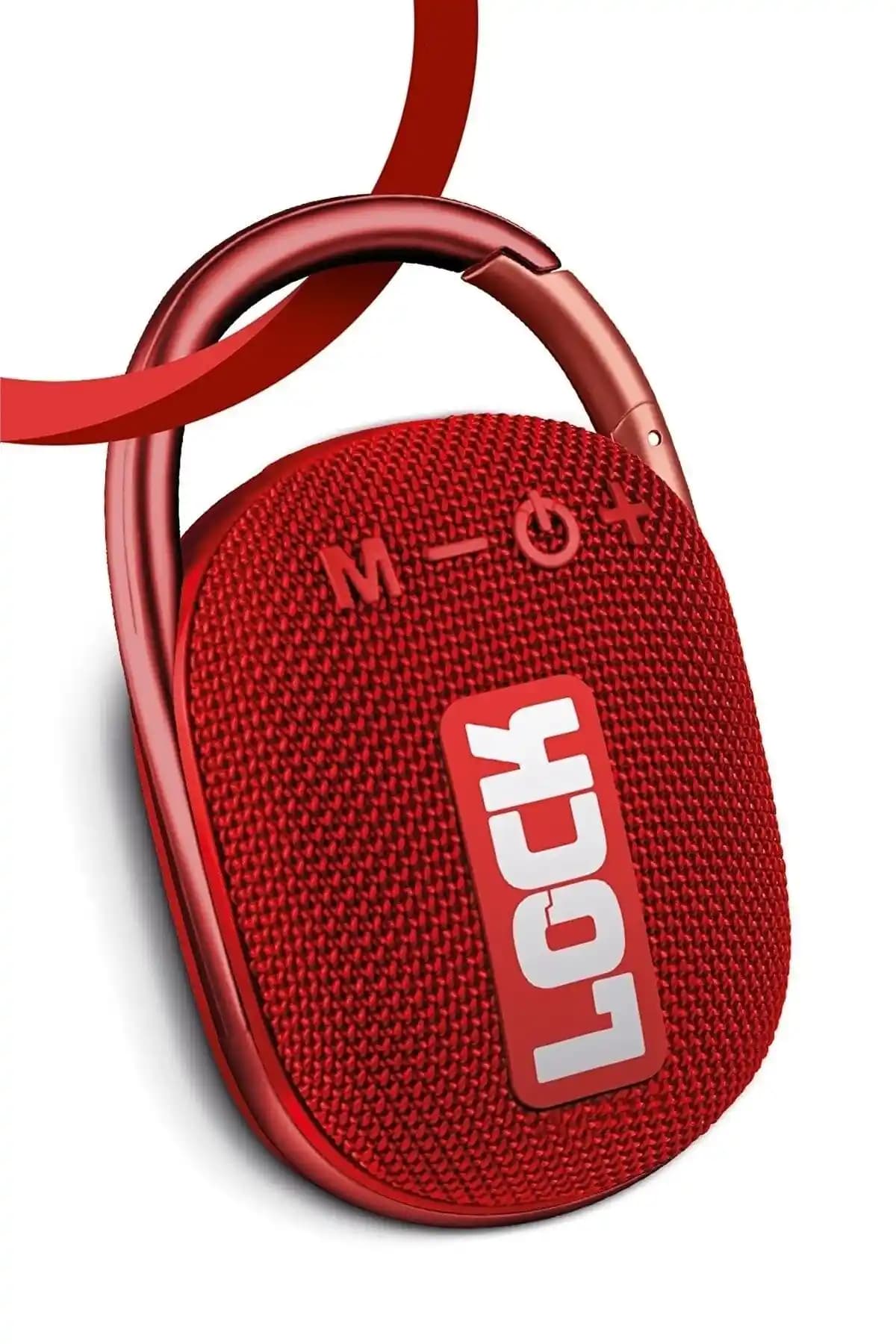 Powerway Lock Kırmızı Bluetooth Hoparlör: Şık Tasarım ve Yüksek Ses Kalitesi