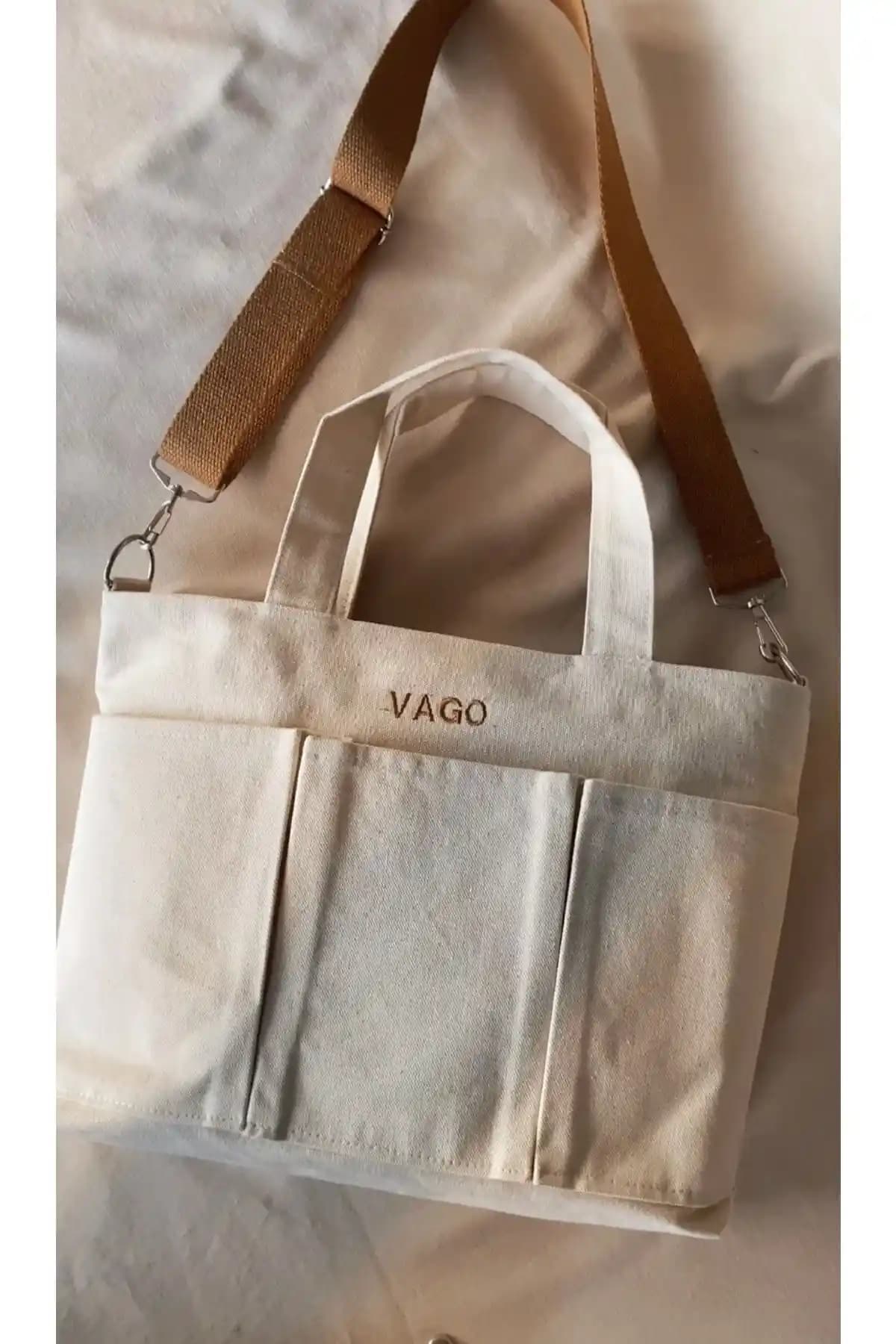VAGO COLLECTION Organik Kanvas Çanta Günlük ve Ofis Kullanımı İçin Dayanıklı Tasarım