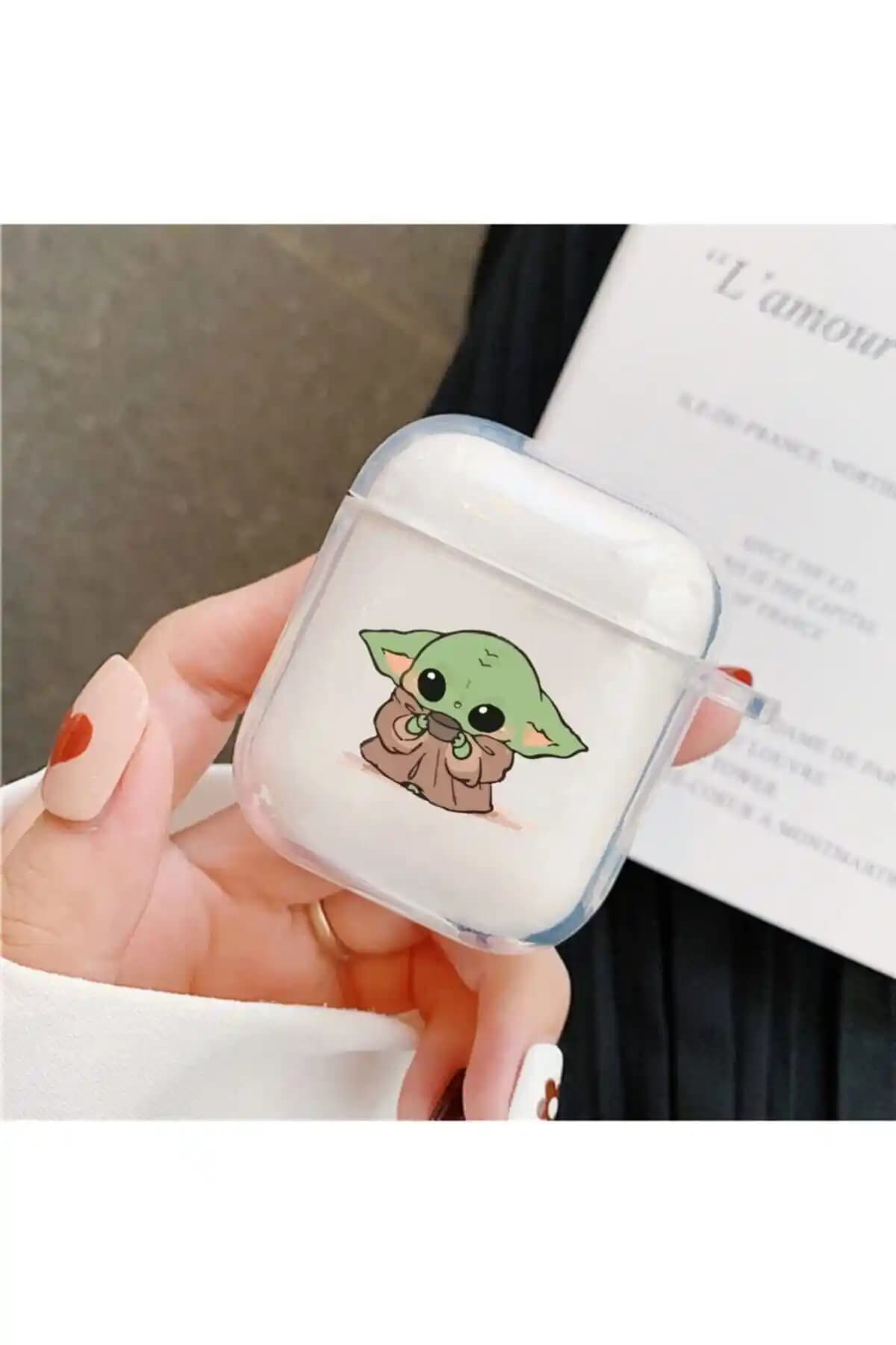 Mooodcase Baby Yoda Desenli Şeffaf Kablosuz Kulaklık Kılıfı: Dayanıklı ve Estetik Koruma Çözümü