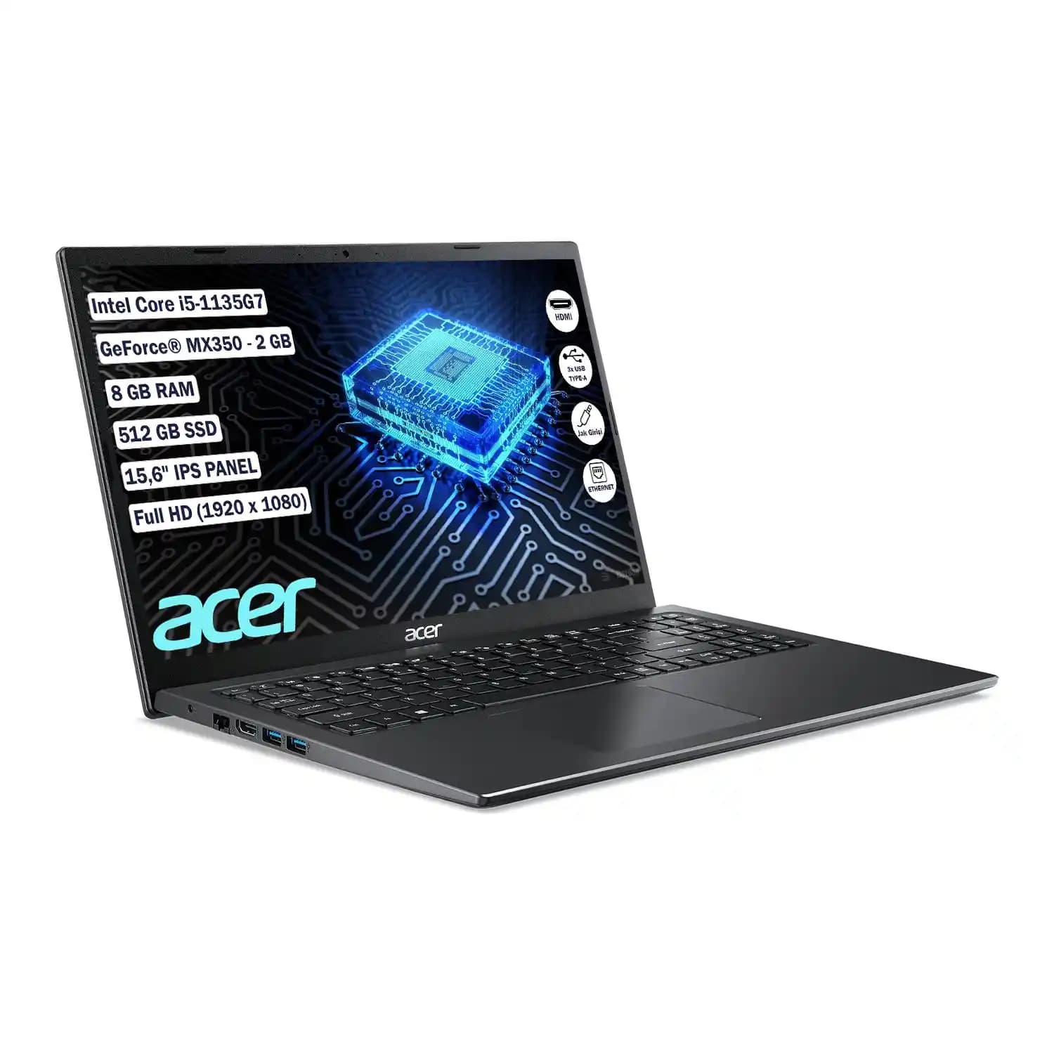 Acer Extensa EX215-54G: İş ve Eğitim İçin Güçlü ve Dayanıklı Dizüstü Bilgisayar