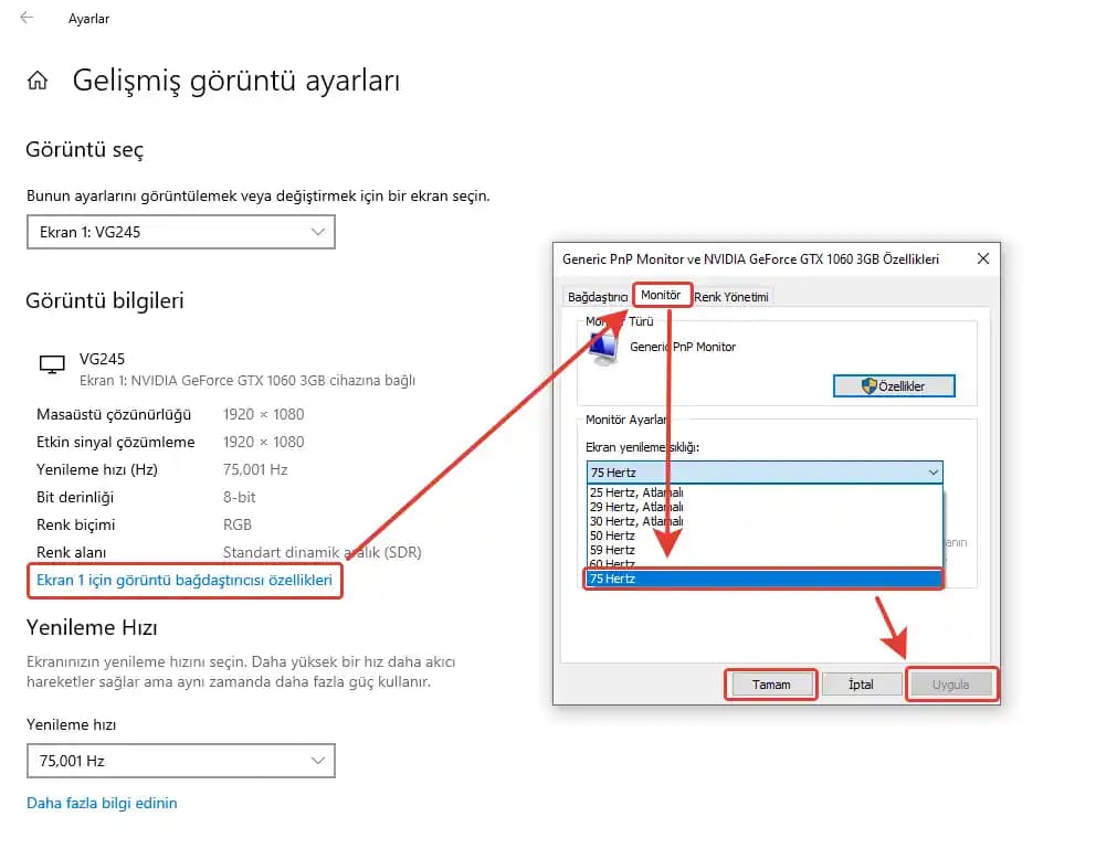 Elektronik ve Aksesuarlarında Hertz Ayarlama Rehberi: Monitör Yenileme Hızını Optimize Etme
