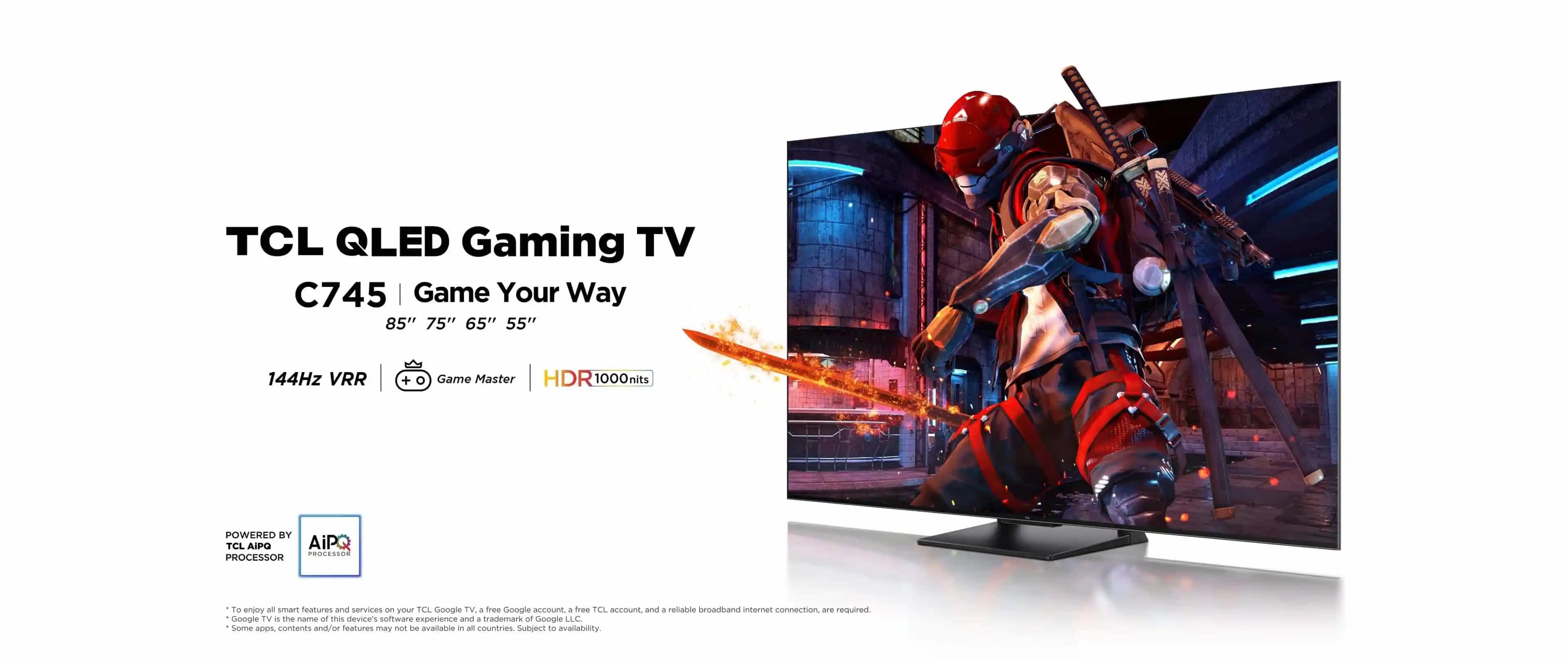TCL 55C745 4K QLED Akıllı Televizyon: Yüksek Görüntü Kalitesi ve Oyun Özellikleri