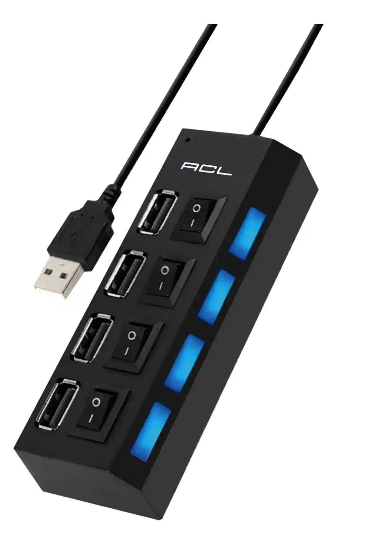 ACL Ahb-01 USB 2.0 LED Tasarım Çoklu USB Portu - Şık ve Fonksiyonel Çoklayıcı