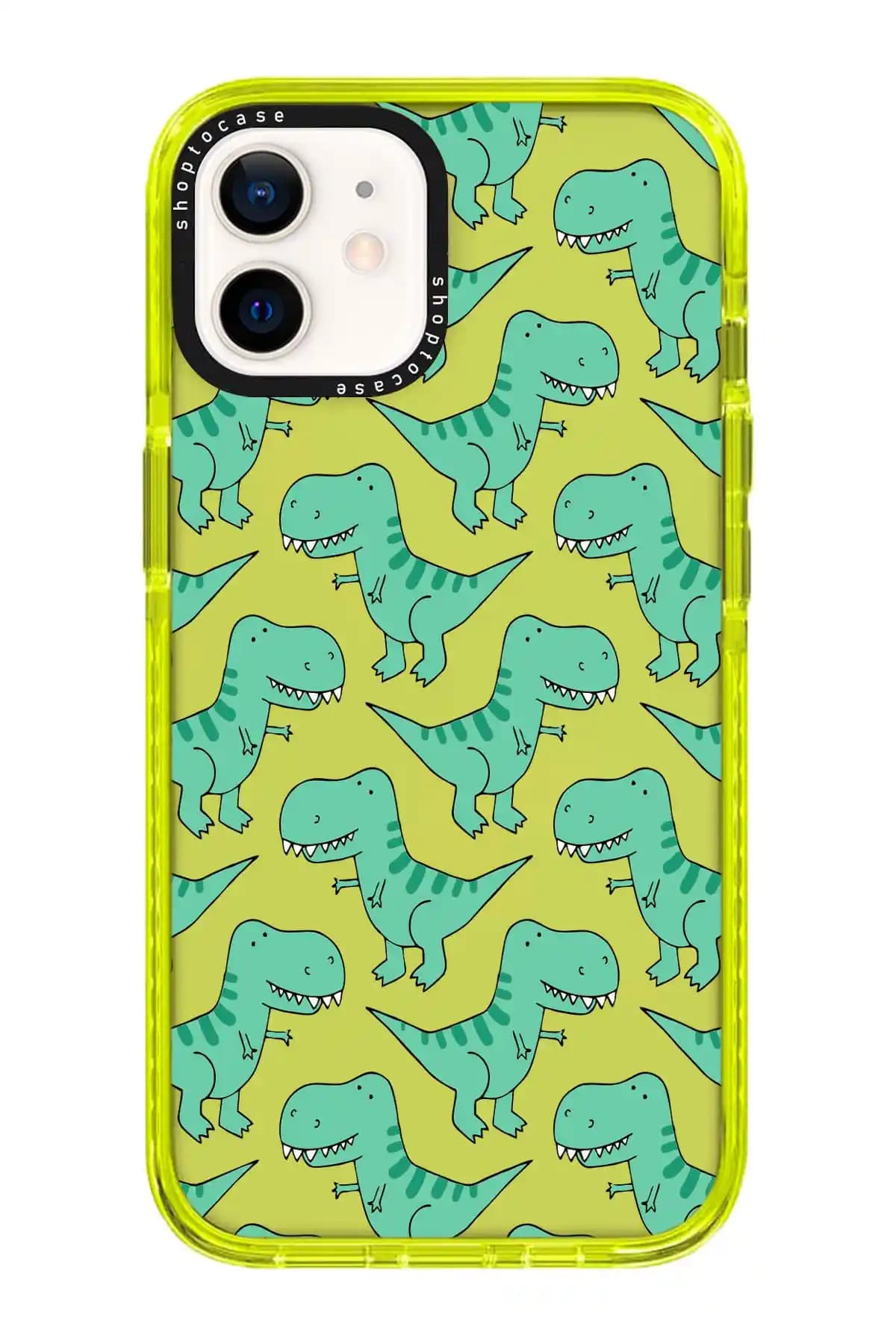 iPhone 11 için Dinozor Temalı Impact Korumalı ve Şeffaf Silikon Telefon Kılıfı