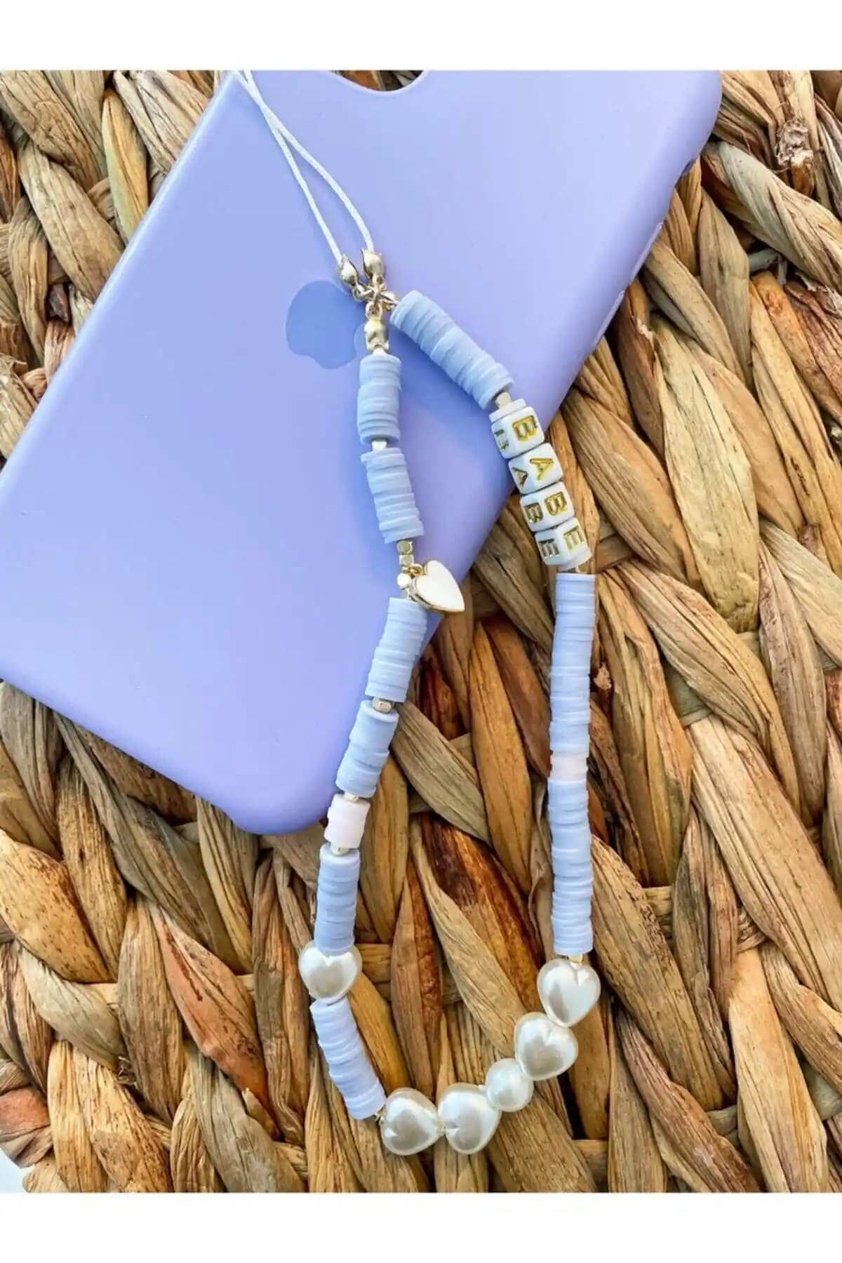 Julıano Fimo Boncuklu Telefon Askısı Apple Telefonlar için Renkli ve Dayanıklı Tasarım