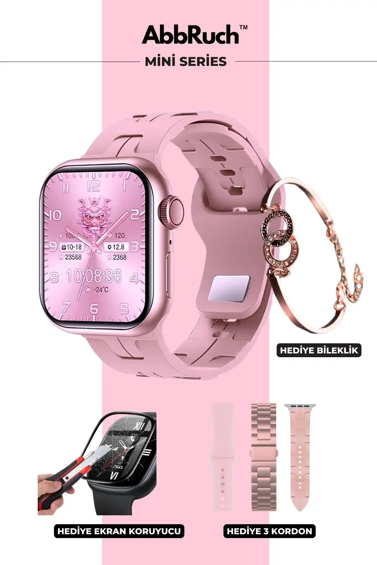Abbruch Kadın Akıllı Saat Watch 9 Mini Şıklık ve Fonksiyonellik Sunan Günlük Kullanım Saati