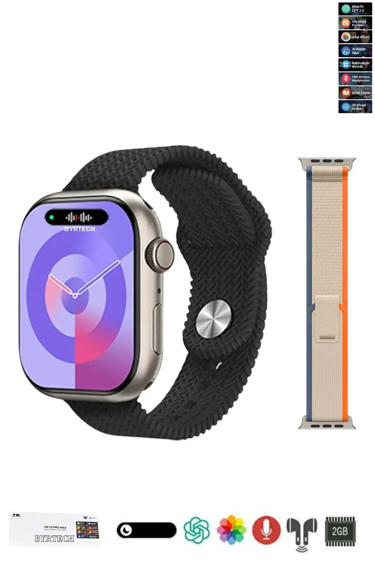BYRTECH Hk10 Pro Max Akıllı Saat: Dayanıklı Tasarım ve Gelişmiş Özellikler