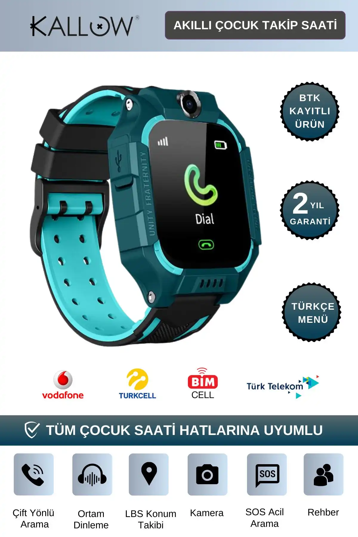 Kallow Z10 Akıllı Çocuk Takip Saati: Güvenlik ve Eğlence Bir Arada