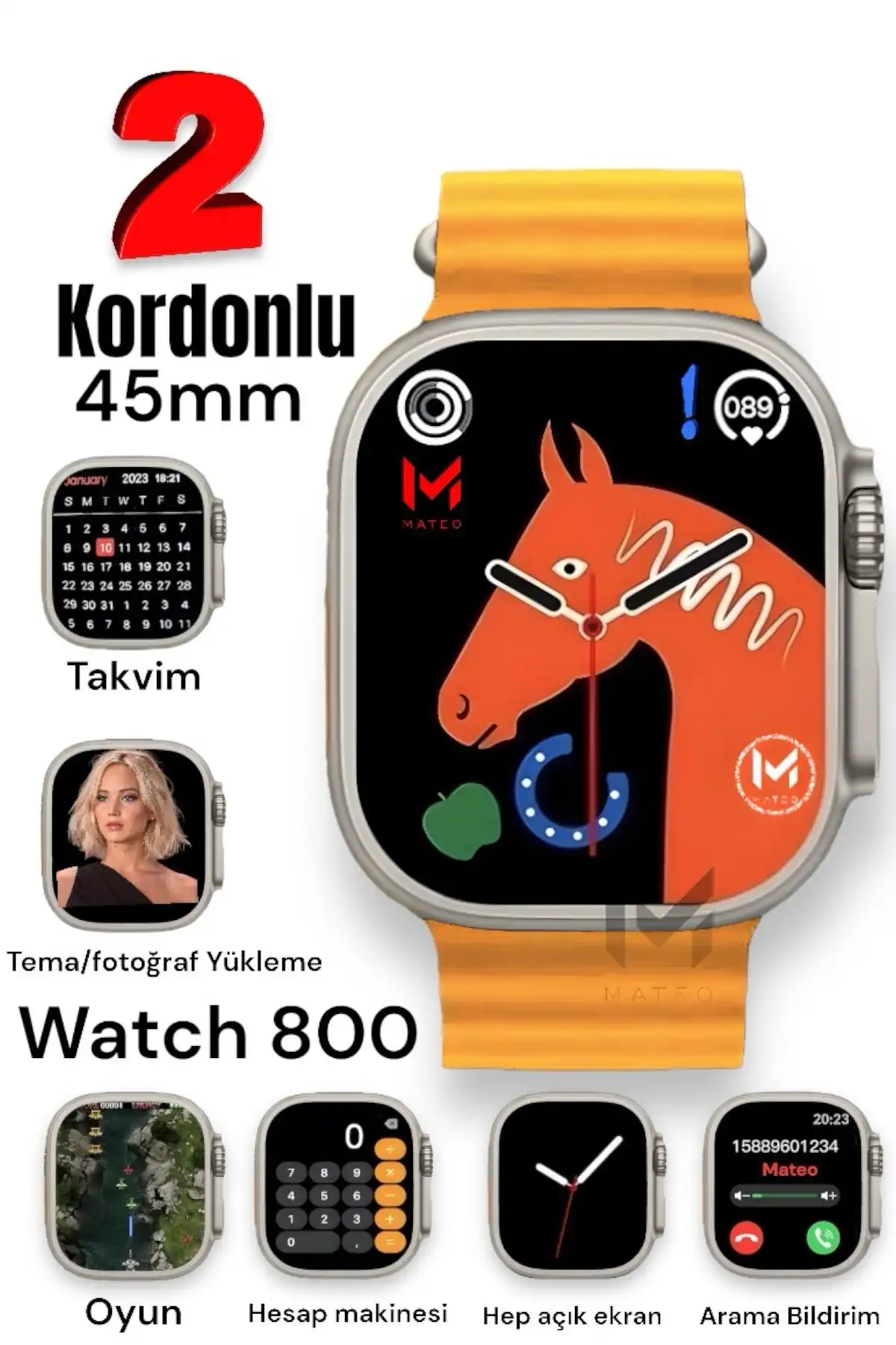 Mateo Watch 8 Ultra Akıllı Saat: Sağlık ve Tasarımın Mükemmel Buluşması