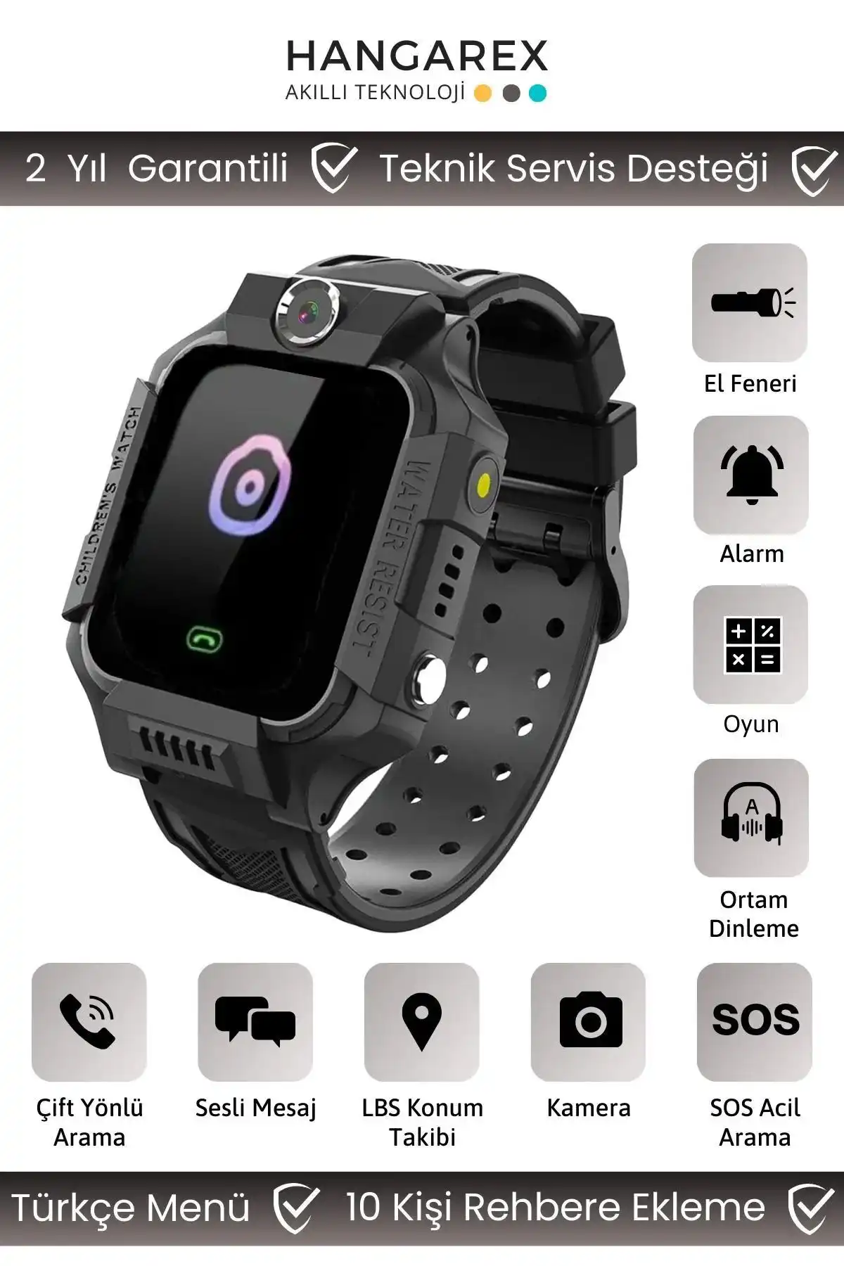 HANGAREX Akıllı Çocuk Saati Güvenlik ve Teknolojiyi Birleştiren Modern Çözüm