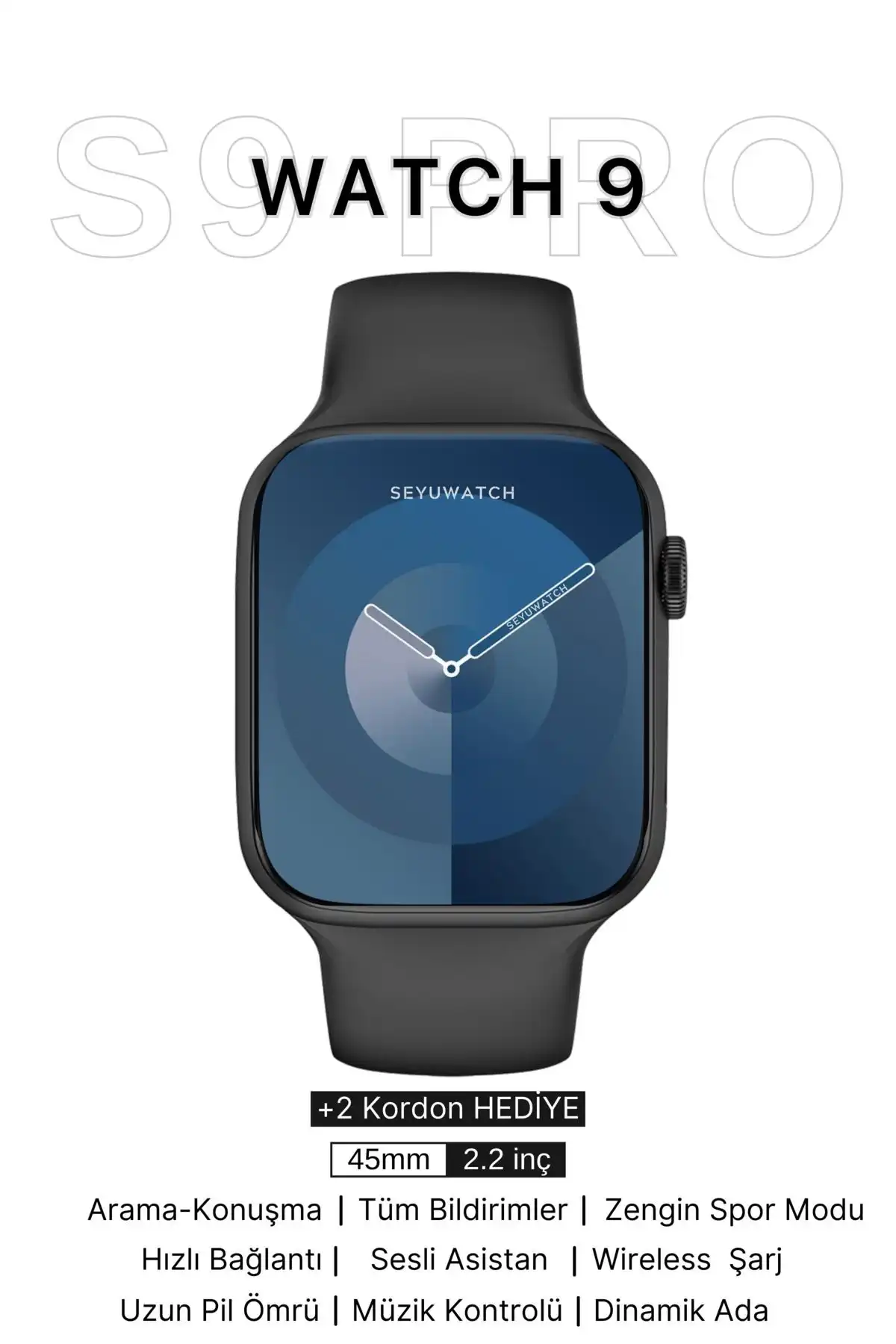 SeyuWatch S9 Pro Akıllı Saat: Şık Tasarım ve Çok Fonksiyonlu Sağlık İzleme Özellikleri
